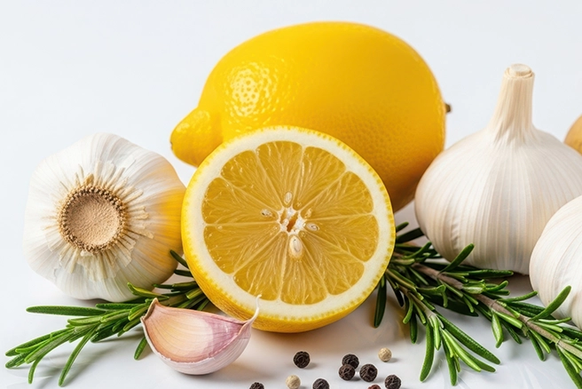 明太フランスにレモン果汁やガーリックをプラス